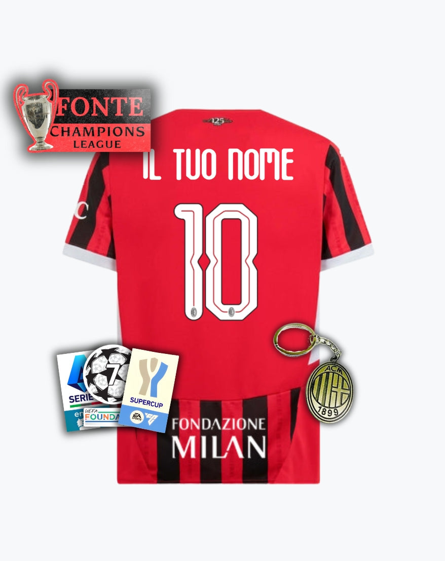 Maglia Home Fonte Champions League + Fondazione Milan 24/25